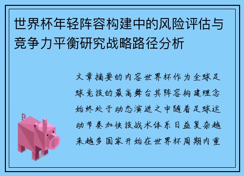 世界杯年轻阵容构建中的风险评估与竞争力平衡研究战略路径分析
